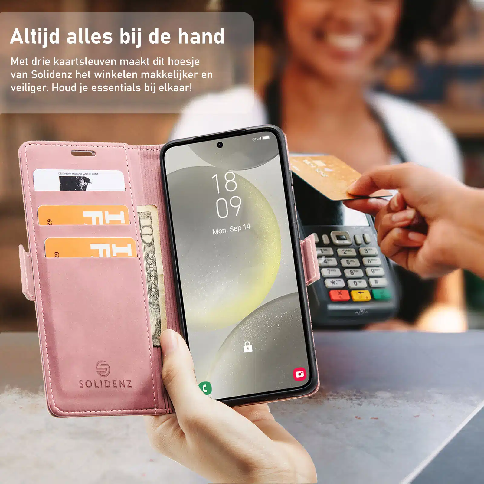 Solidenz Urban Book Samsung Galaxy S26 Plus hoesje – Roze - Afbeelding 8