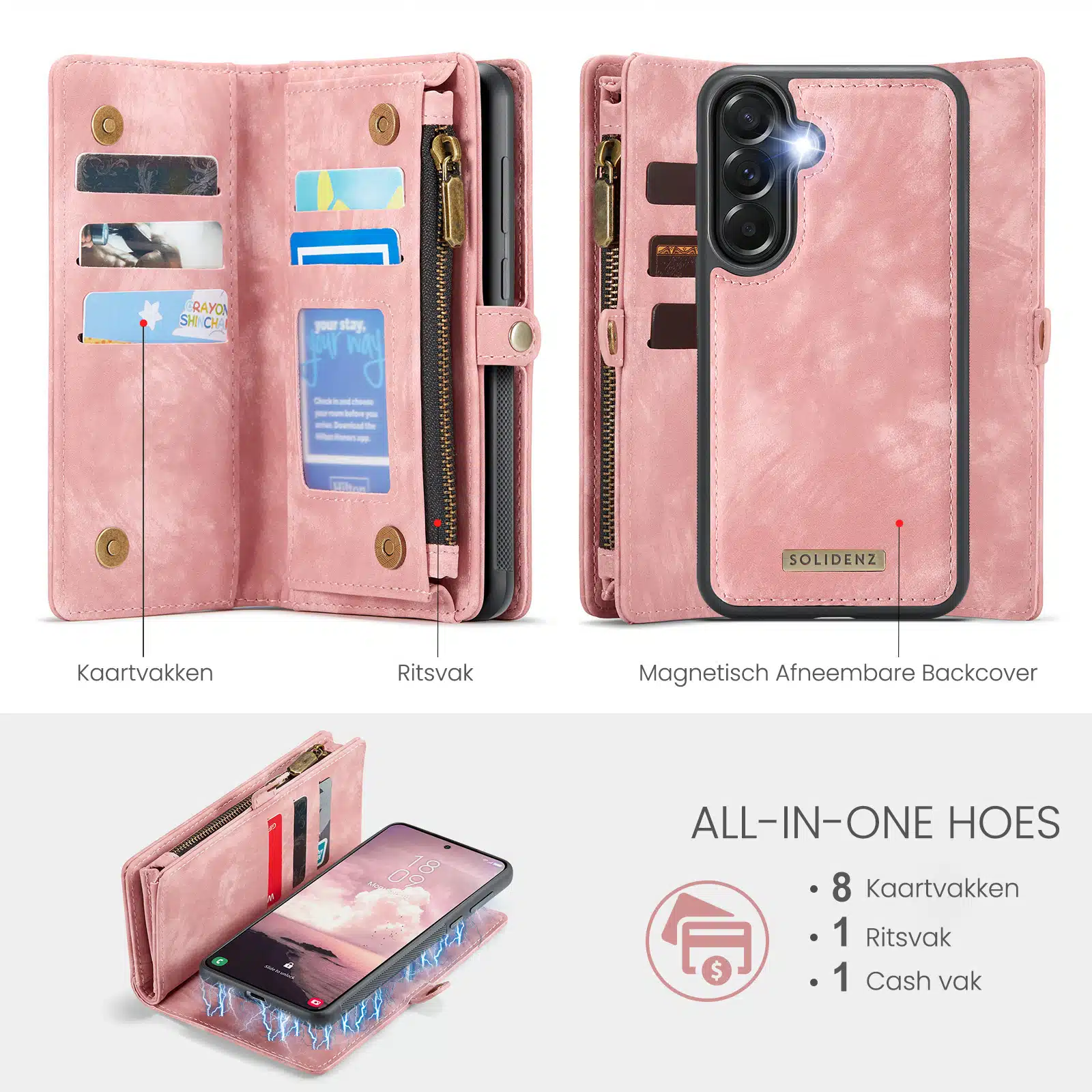 Solidenz-Urban-Wallet-Samsung-Galaxy-A57-hoesje-Roze-2