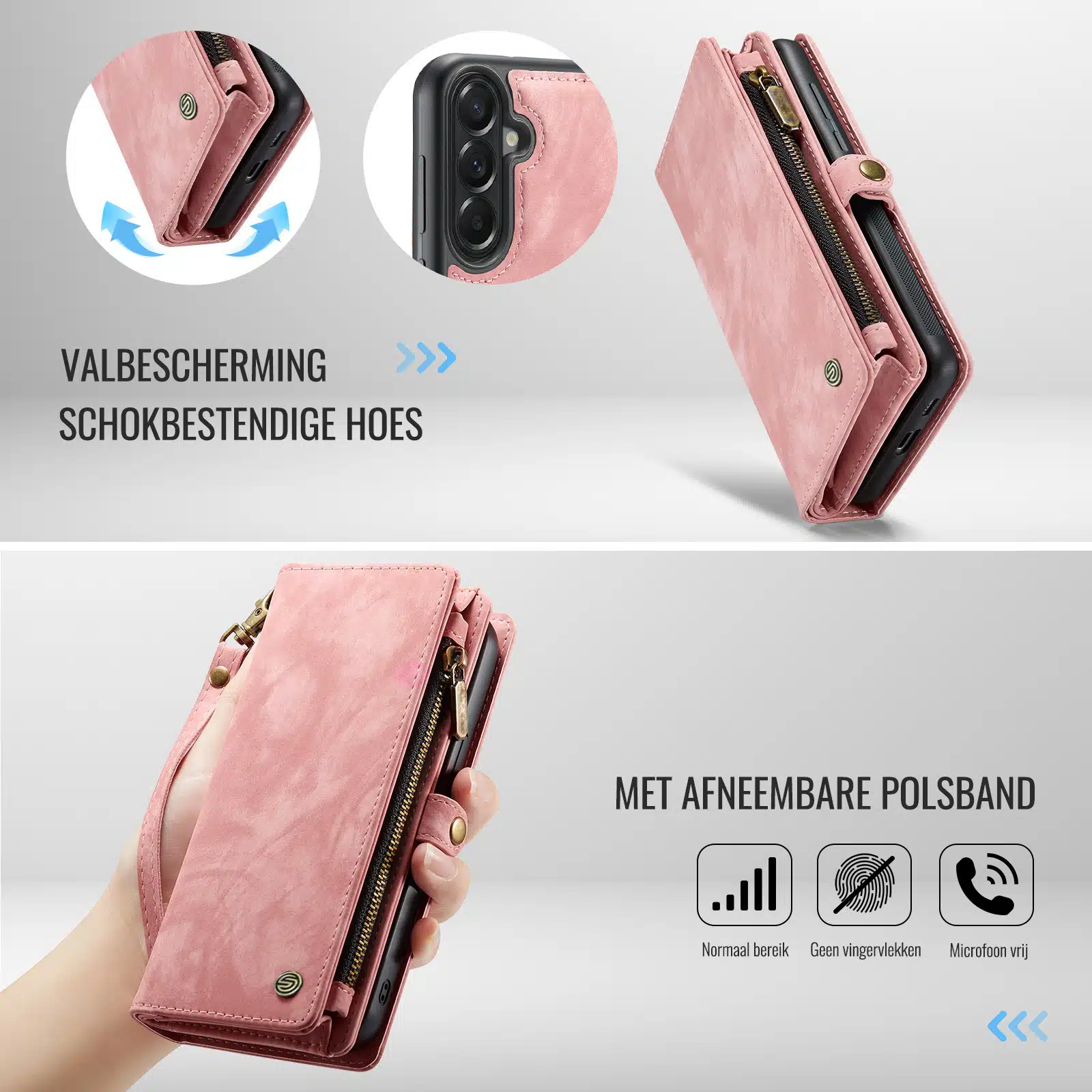 Solidenz-Urban-Wallet-Samsung-Galaxy-A57-hoesje-Roze-3