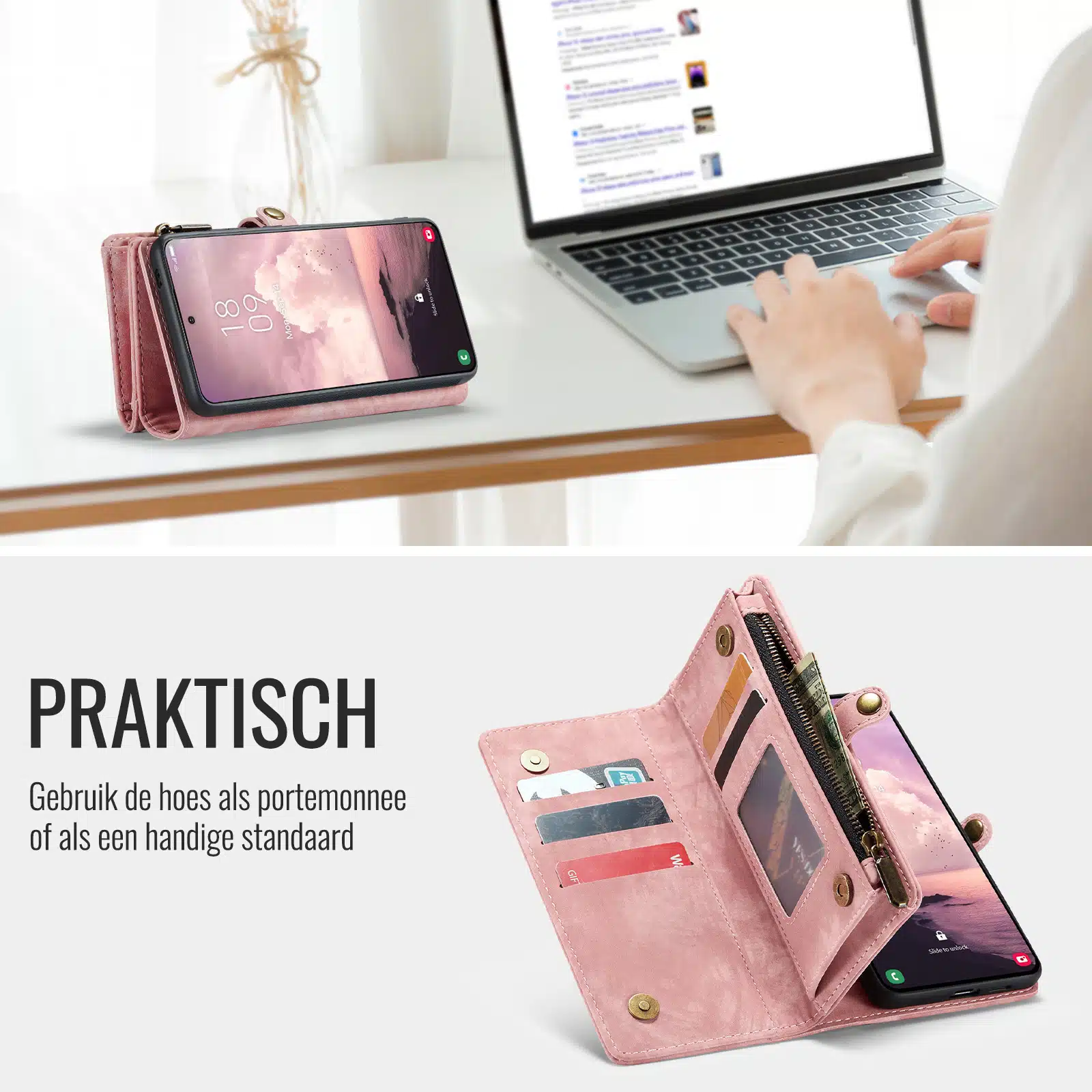 Solidenz-Urban-Wallet-Samsung-Galaxy-A57-hoesje-Roze-5