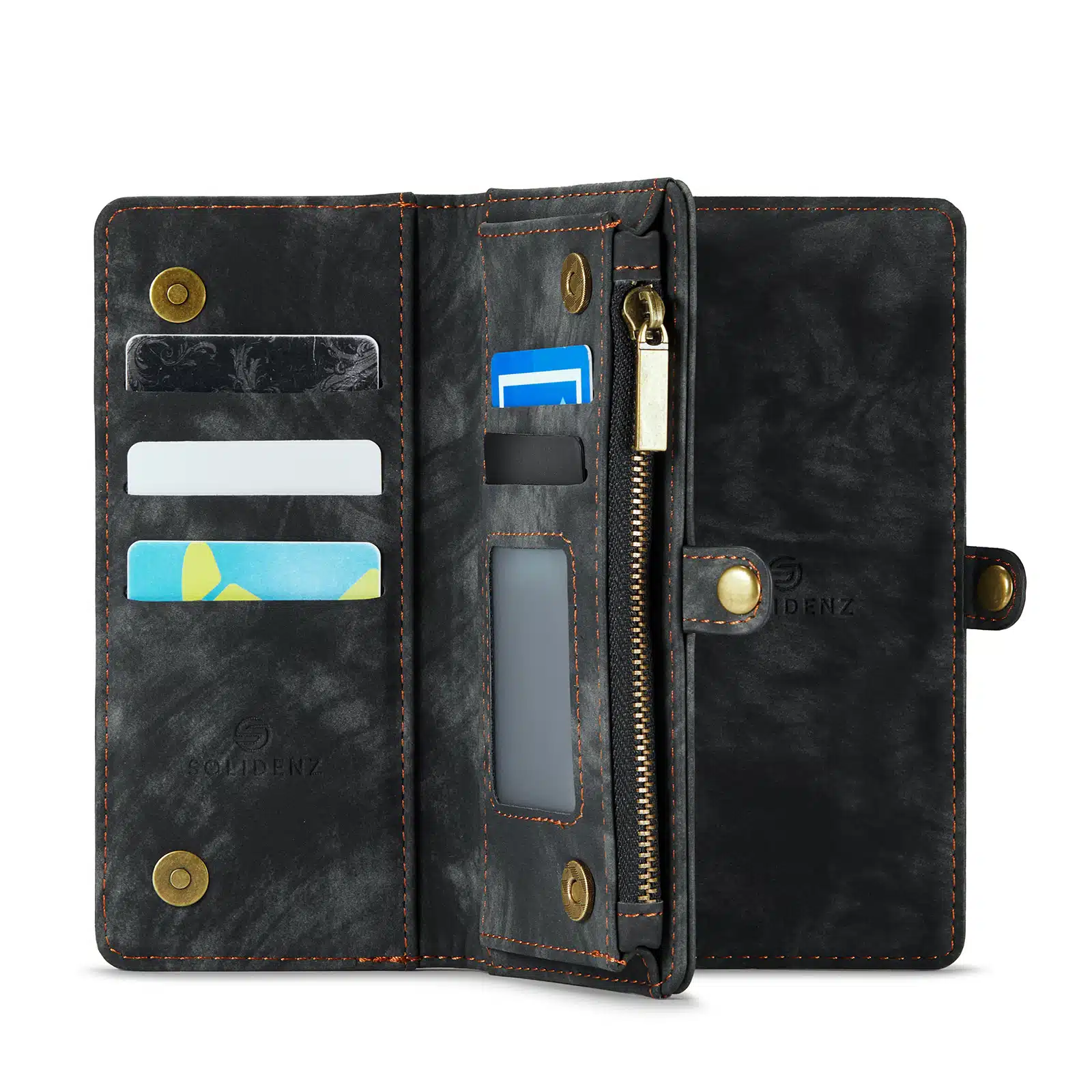 Solidenz Backcover - Urban Wallet Geschikt voor Samsung A57 hoesje – Zwart - Afbeelding 7