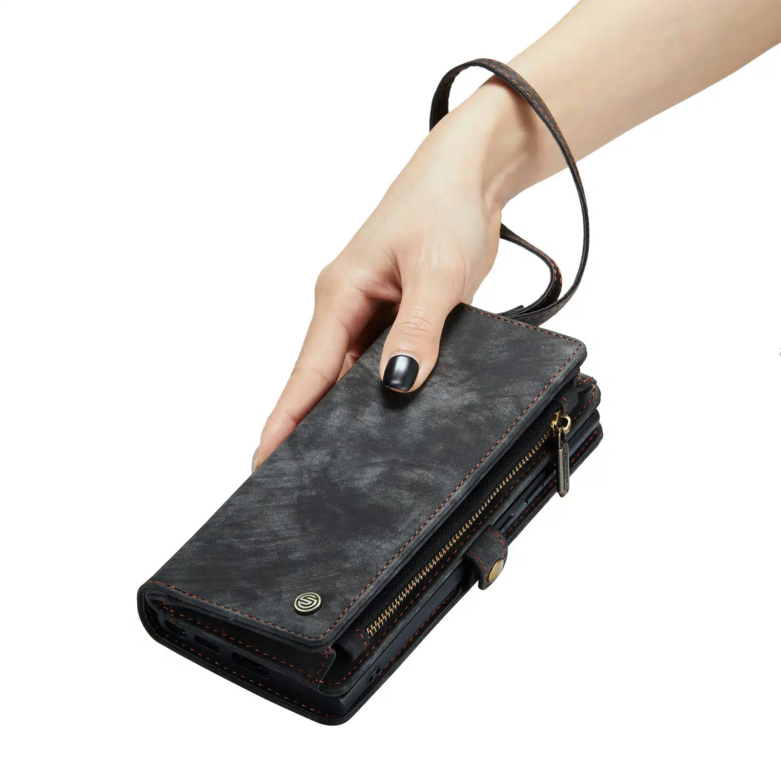 Solidenz Backcover - Urban Wallet Geschikt voor Samsung A57 hoesje – Zwart - Afbeelding 8