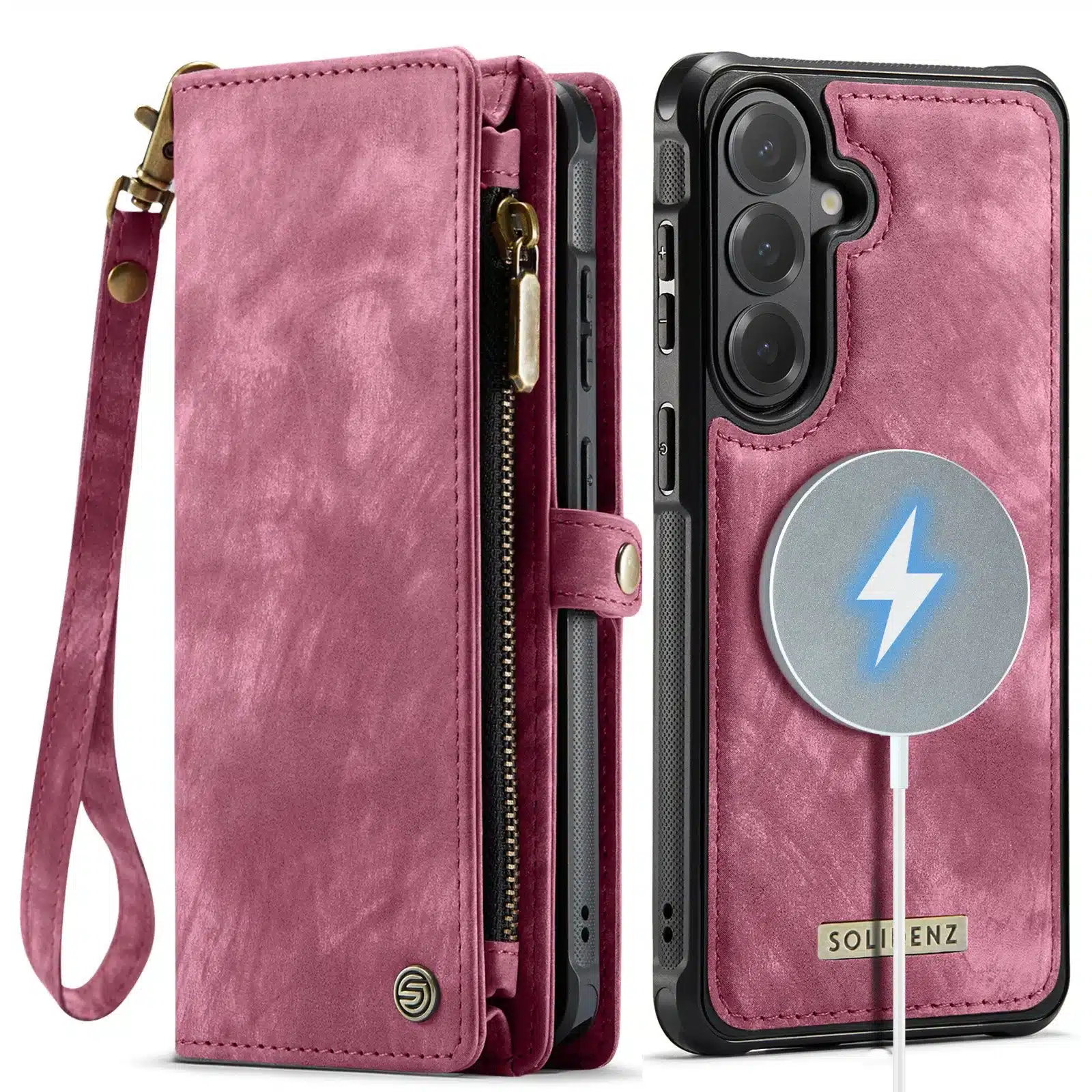 Solidenz Urban Wallet Samsung Galaxy S26 Plus hoesje – Rood - Afbeelding 1