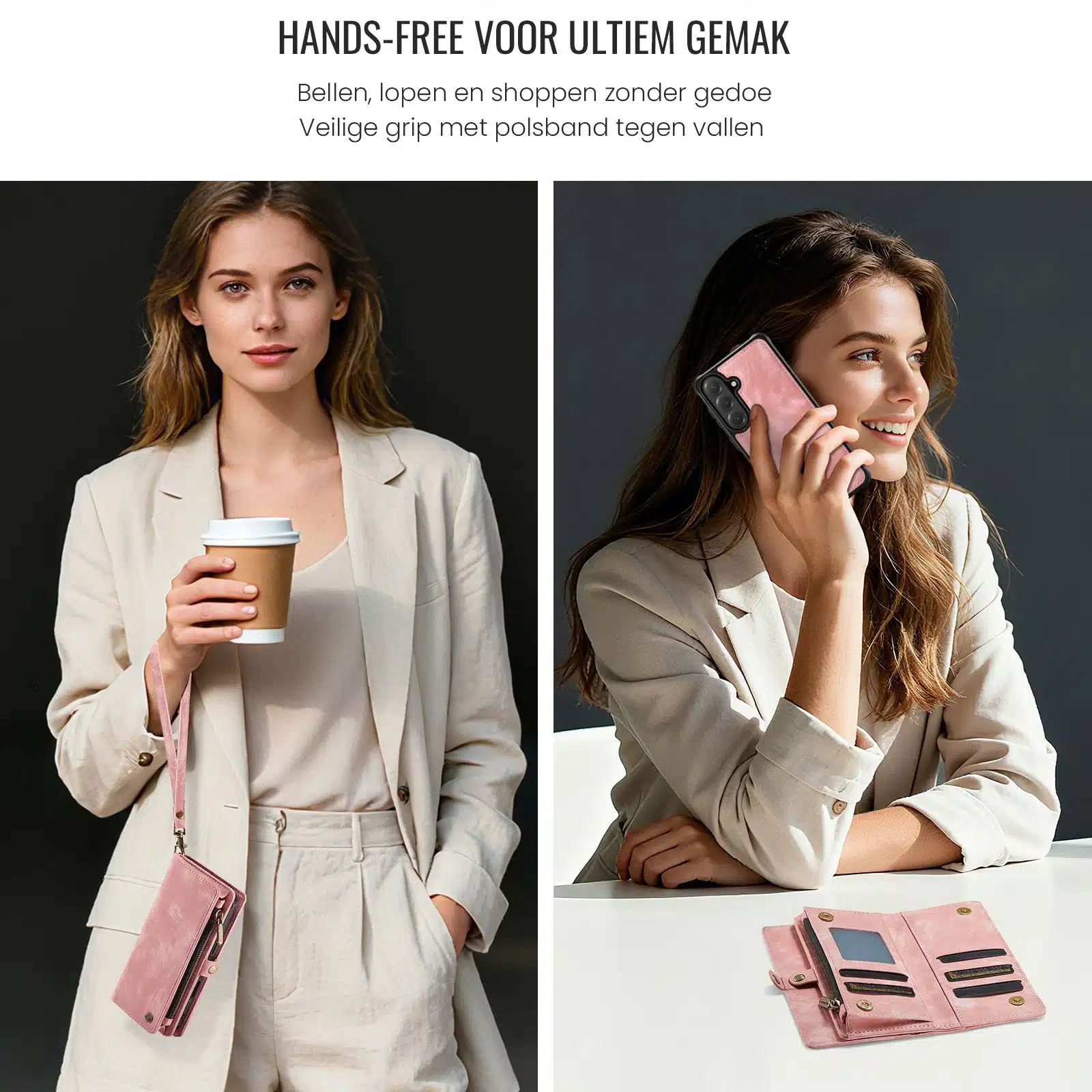 Solidenz Urban Wallet Samsung Galaxy S26 Plus hoesje – Roze - Afbeelding 9