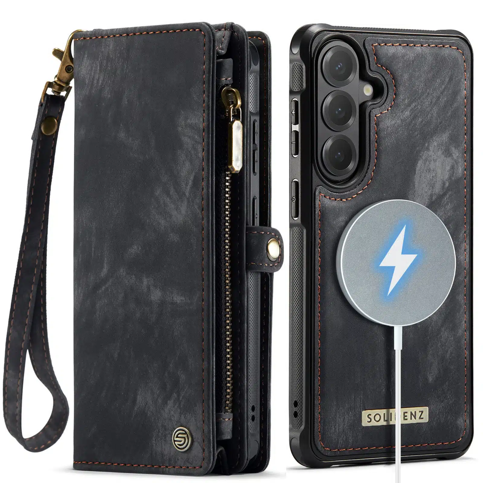 Solidenz Urban Wallet Samsung Galaxy S26 Plus hoesje – Zwart - Afbeelding 1
