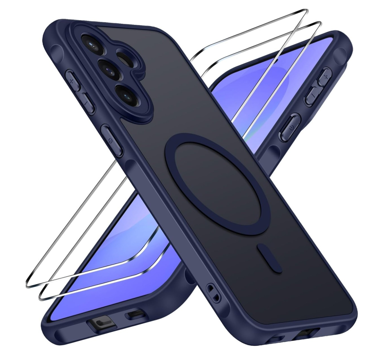 Cityhoesje - Backcover - MagSafe - Geschikt voor Samsung A27 - Blauw - Afbeelding 1