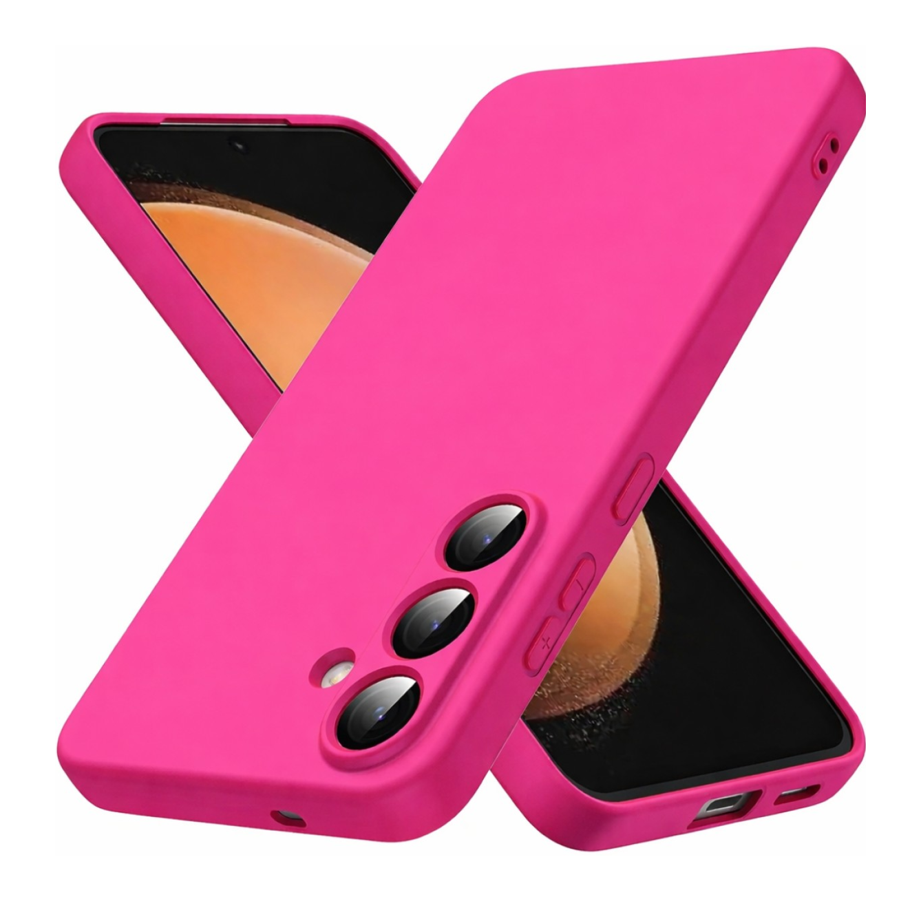 Cityhoesje - Backcover Geschikt voor Samsung Galaxy A27 - Donkerroze - Afbeelding 1