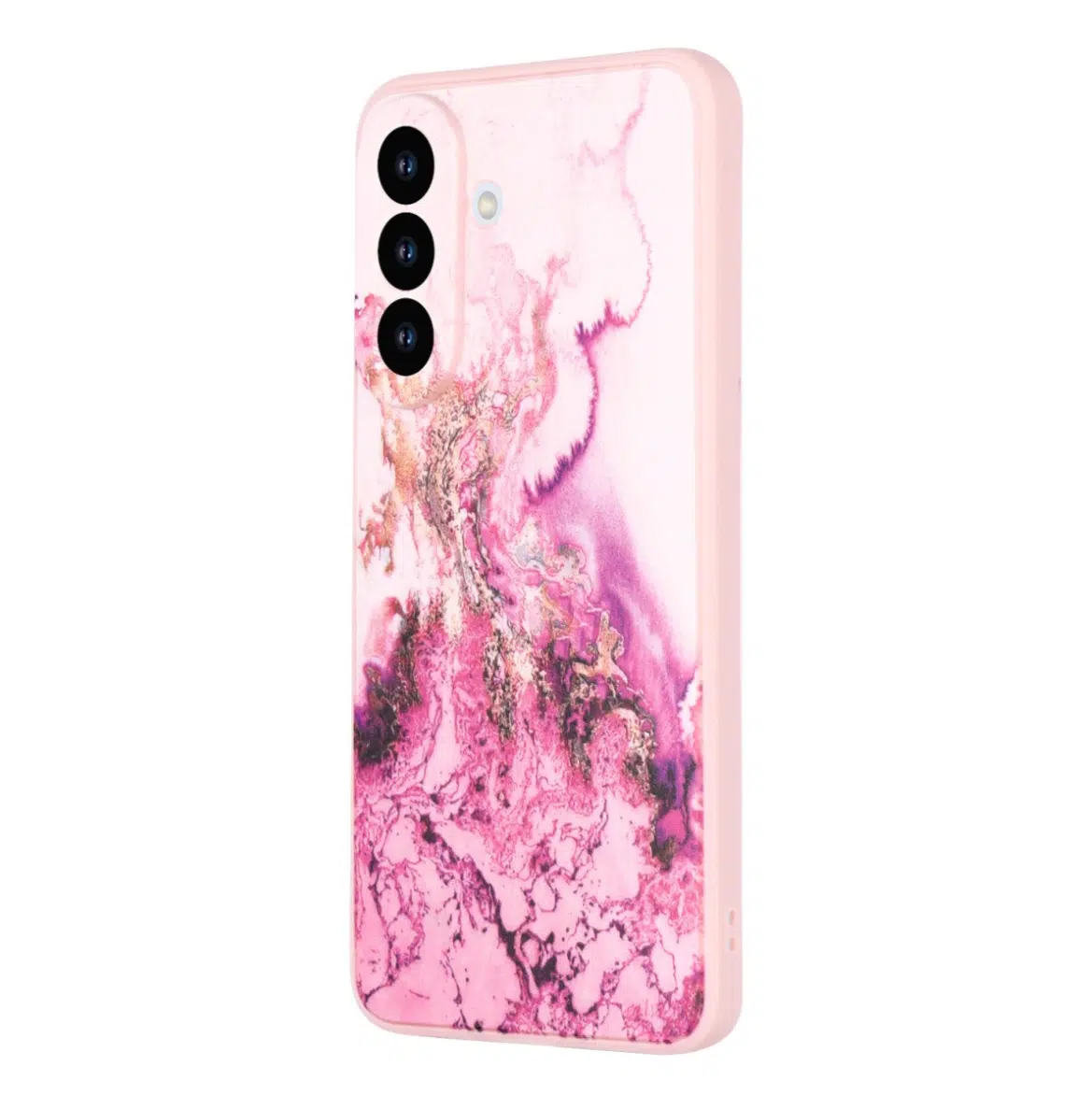 Cityhoesje Backcover geschikt voor Samsung A57 – Print Marmer Paars - Afbeelding 4