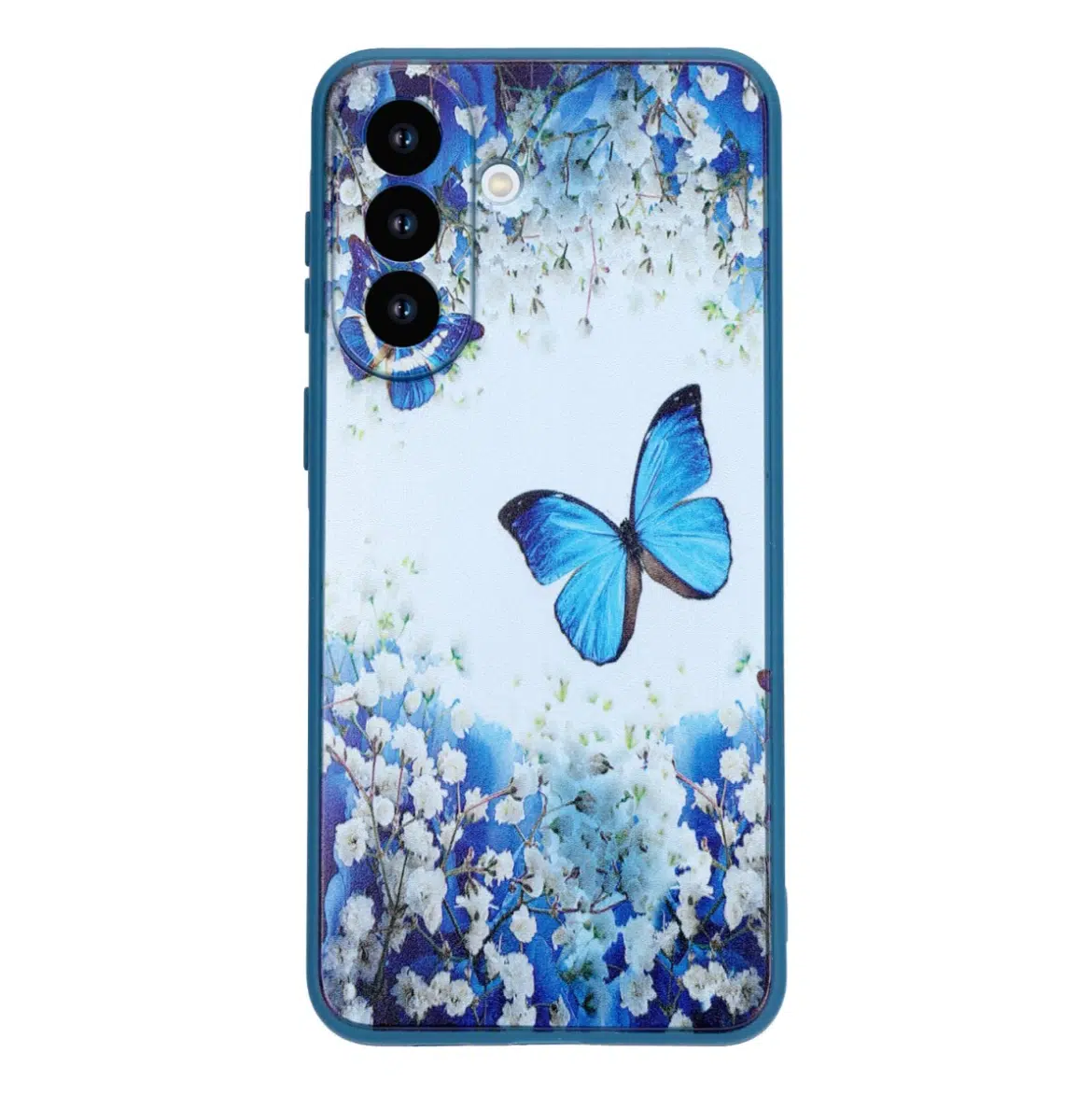 Cityhoesje - Backcover - Geschikt voor Samsung A57 – Print Vlinder Blauw - Afbeelding 1