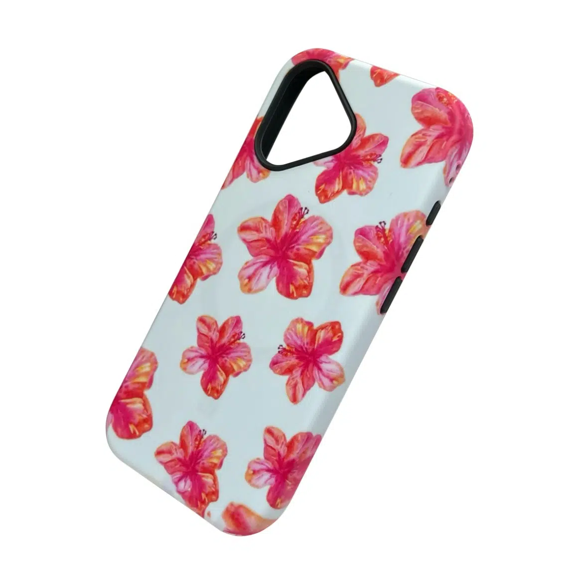 Cityhoesje-Pastel Watercolor Magnetic Magsafe Case - iPhone 17 - Hibiscus - Afbeelding 3