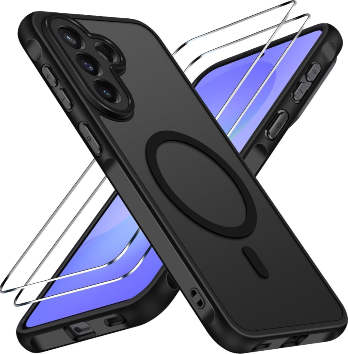 Cityhoesje - Backcover - MagSafe - Geschikt voor Samsung A27 - Zwart - Afbeelding 1
