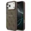 Guess-iPhone17 Pro Max-18 Pro Max Backcover-MagSafe PU Leather-4G Classic Logo-Bruin - Thumbnail Image 1