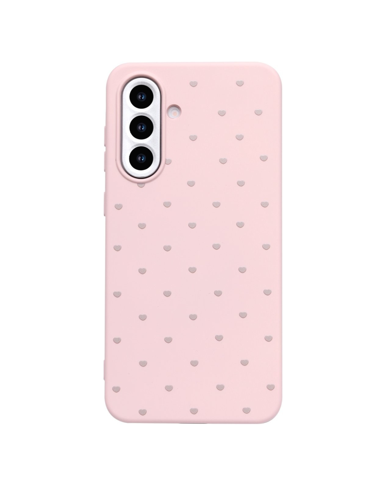 Cityhoesje  - Samsung S25 FE - Hart Patroon High Quality Silicone Case - Zalm - Afbeelding 1