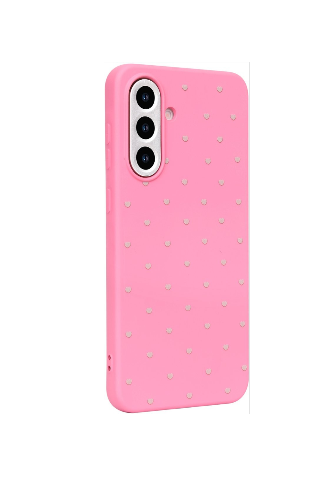 Cityhoesje  - Samsung S25 FE - Hart Patroon High Quality Silicone Case - Fuchsia - Afbeelding 2