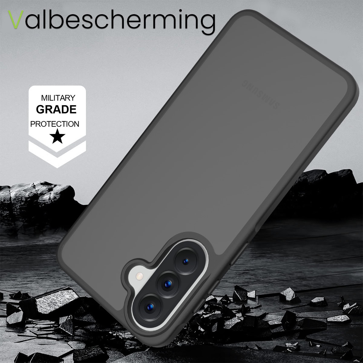 Solidenz-Frosted-Samsung-Galaxy-A57-hoesje-Zwart-4