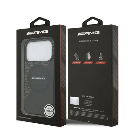 AMG-iPhone-Backcover-17 Pro-18 Pro-MagSafe-Double Layer Red Line-Zwart - Afbeelding 4