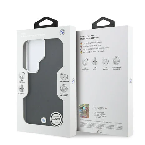 BMW - Backcover - Geschikt voor S26 Ultra - MagSafe - Metal Logo - Zwart - Afbeelding 6