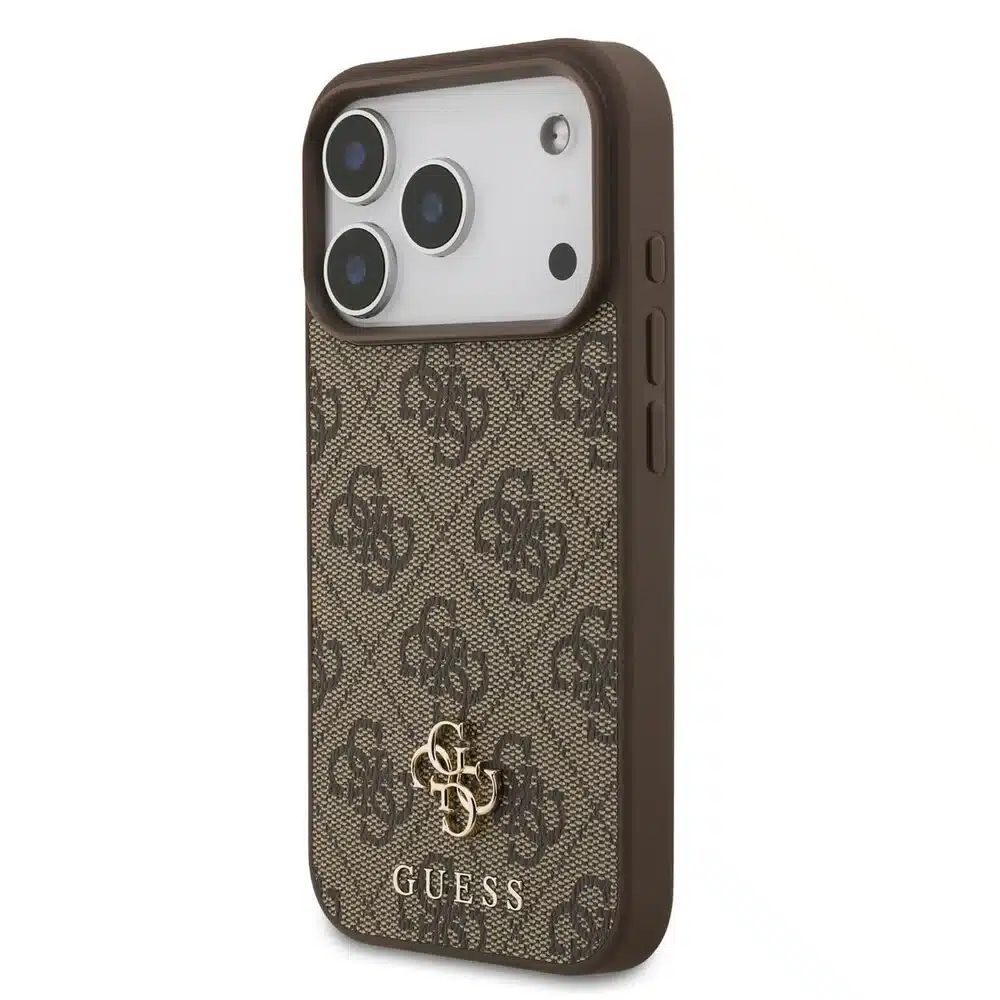 Guess-iPhone 17 Pro-18 Pro-Backcover-MagSafe-Small 4G & Classic Metal Logo-Bruin - Afbeelding 7