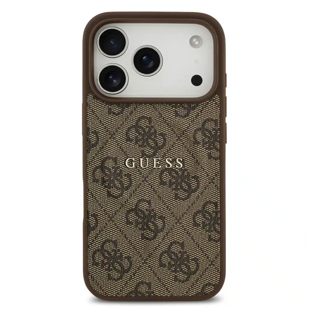 Guess-iPhone 17 Pro-18 Pro-Backcover-PU Leather-4G Classic Logo-Bruin - Afbeelding 3
