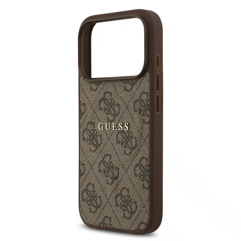 Guess-iPhone 17 Pro-18 Pro-Backcover-PU Leather-4G Classic Logo-Bruin - Afbeelding 5