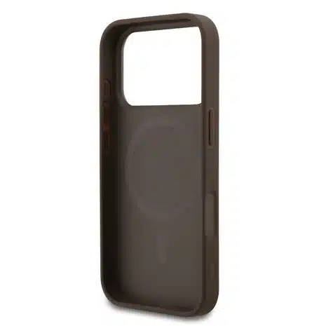 Guess-iPhone 17 Pro-18 Pro-Backcover-MagSafe-Small 4G & Classic Metal Logo-Bruin - Afbeelding 5