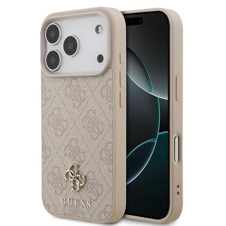 Guess-Backcover-MagSafe-Small 4G & Classic Metal Logo-iPhone 17 Pro-18 Pro-Roze - Afbeelding 1