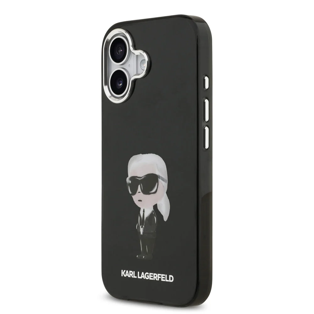 Karl Lagerfeld - Backcover - iPhone 17 - MagSafe -  IML Aquarelle - Zwart - Afbeelding 2