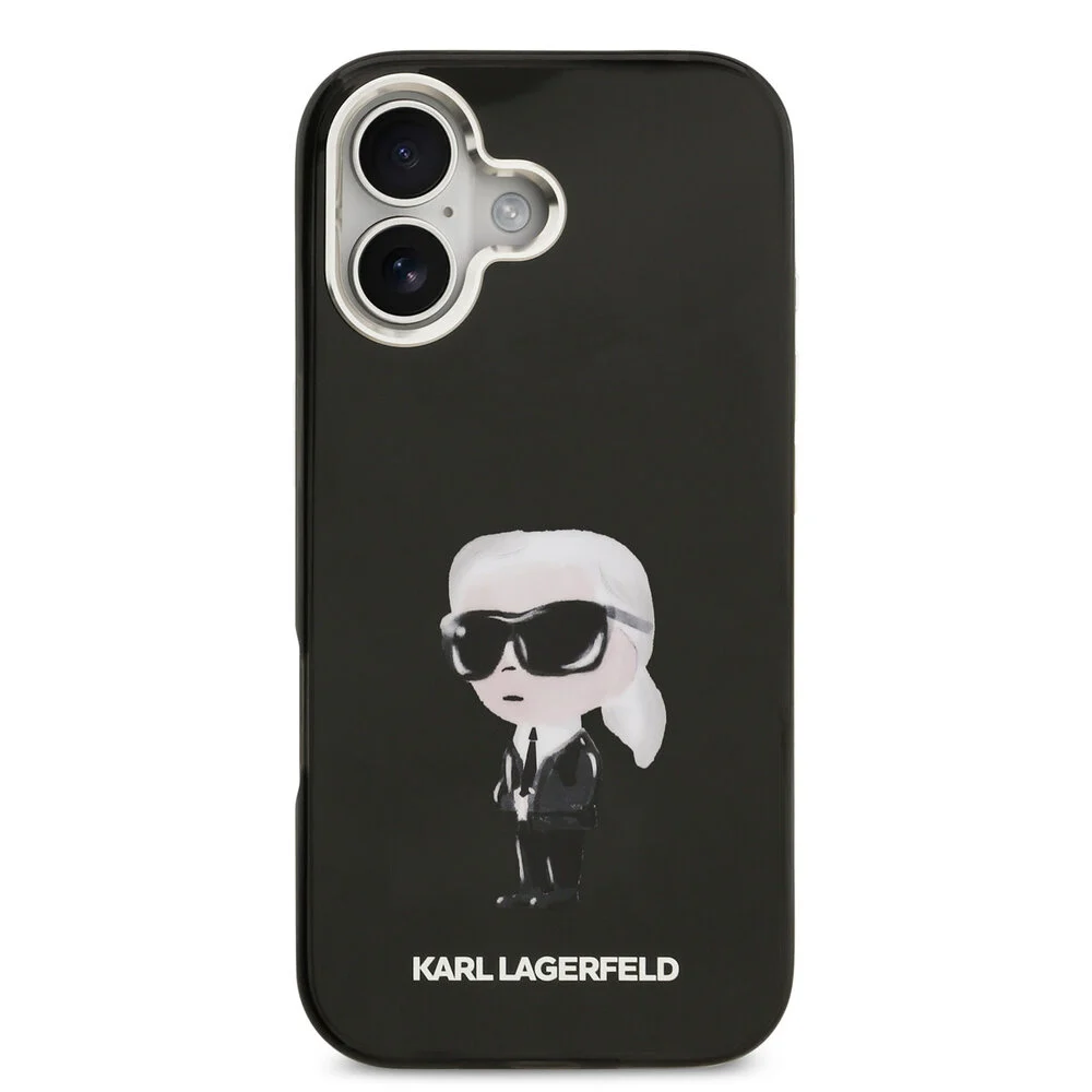 Karl Lagerfeld - Backcover - iPhone 17 - MagSafe -  IML Aquarelle - Zwart - Afbeelding 3