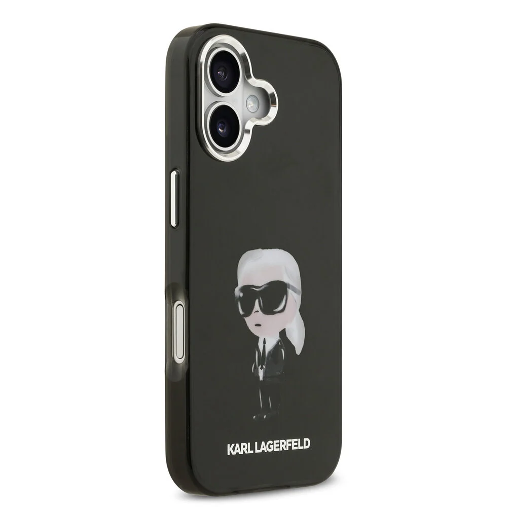 Karl Lagerfeld - Backcover - iPhone 17 - MagSafe -  IML Aquarelle - Zwart - Afbeelding 4