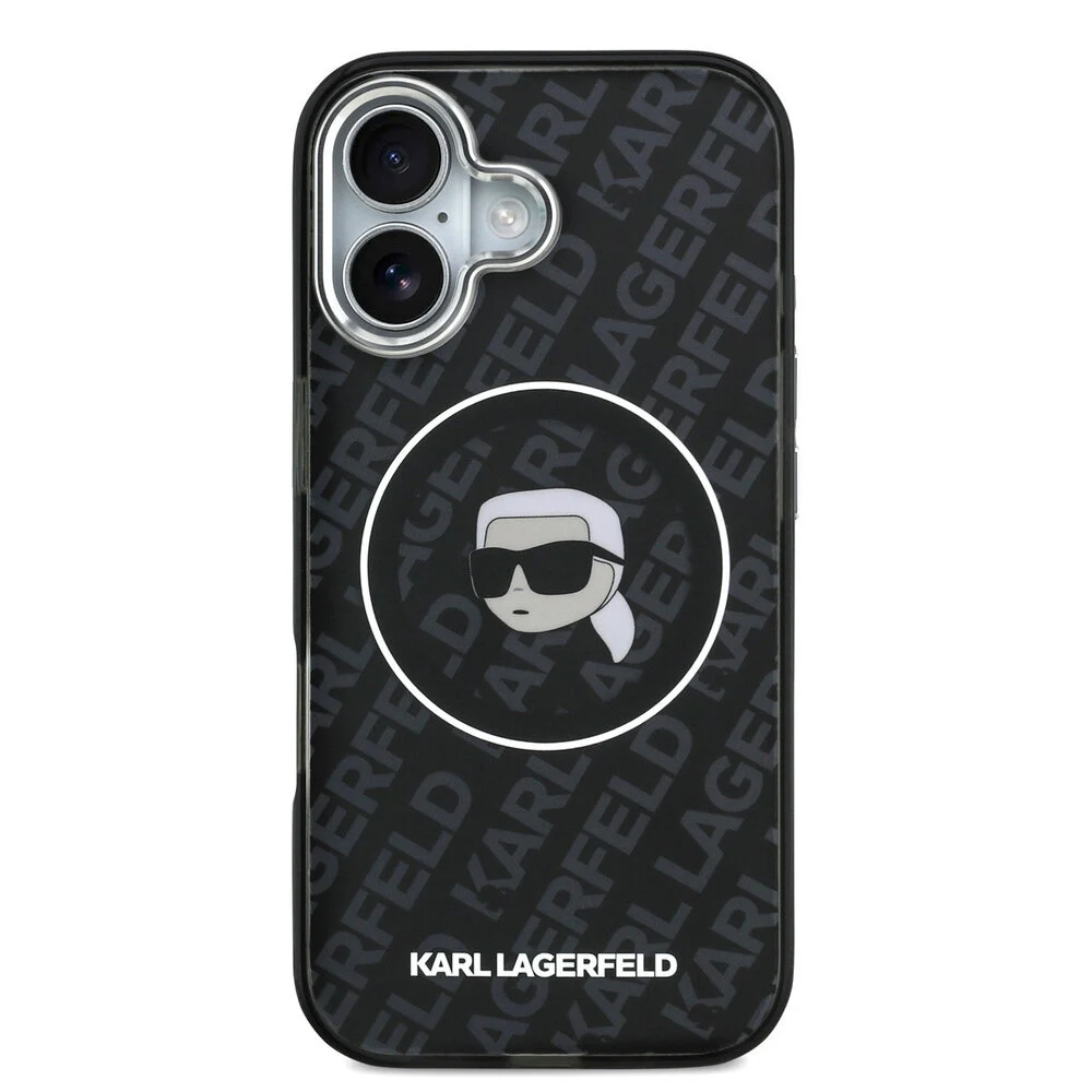 Karl Lagerfeld - Backcover - iPhone 17 - MagSafe - IML Karl Head Logo - Zwart - Afbeelding 3