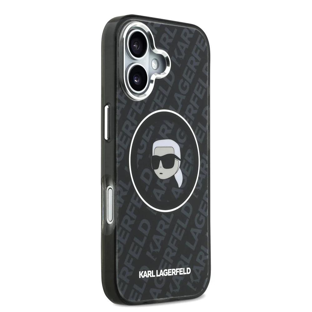 Karl Lagerfeld - Backcover - iPhone 17 - MagSafe - IML Karl Head Logo - Zwart - Afbeelding 4