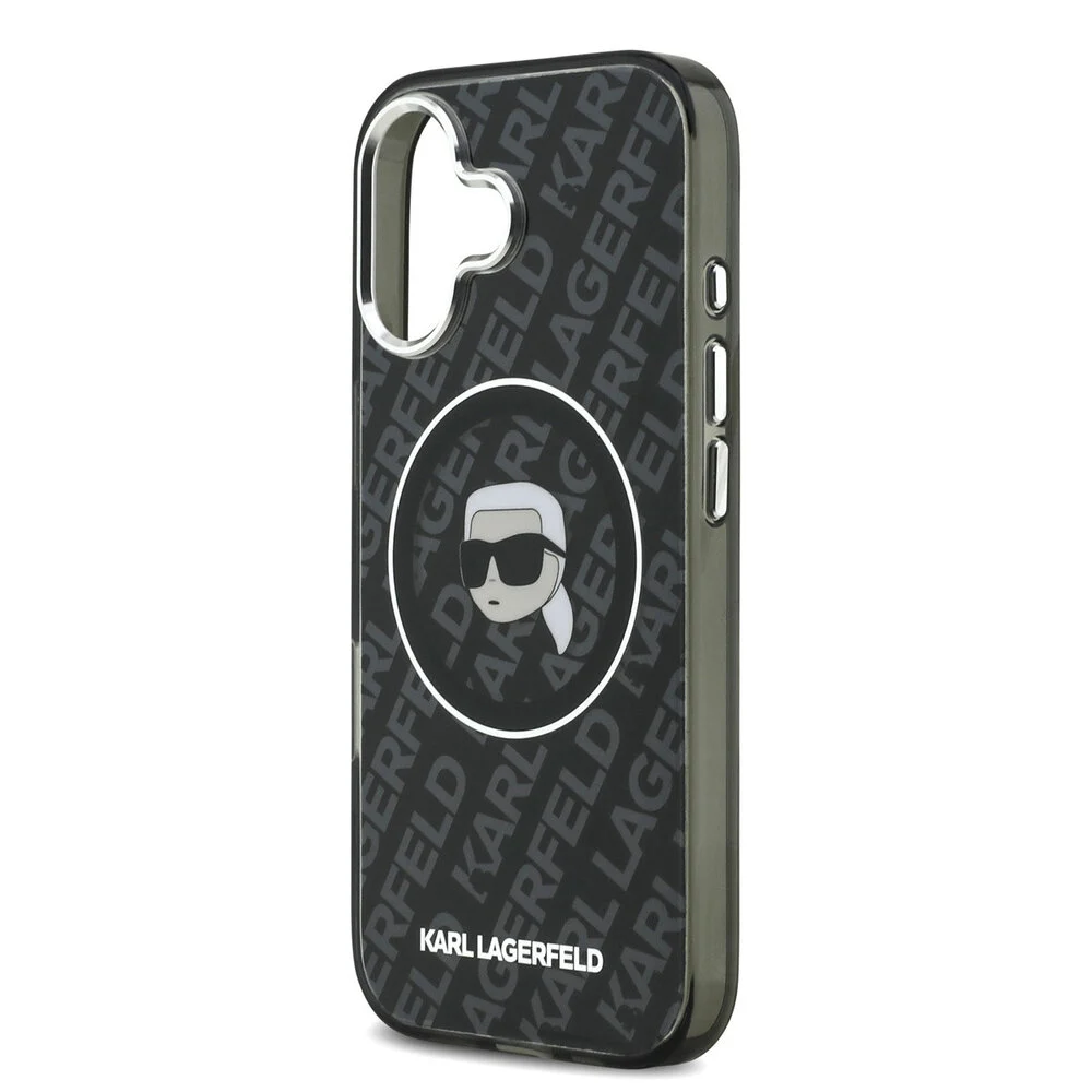 Karl Lagerfeld - Backcover - iPhone 17 - MagSafe - IML Karl Head Logo - Zwart - Afbeelding 5
