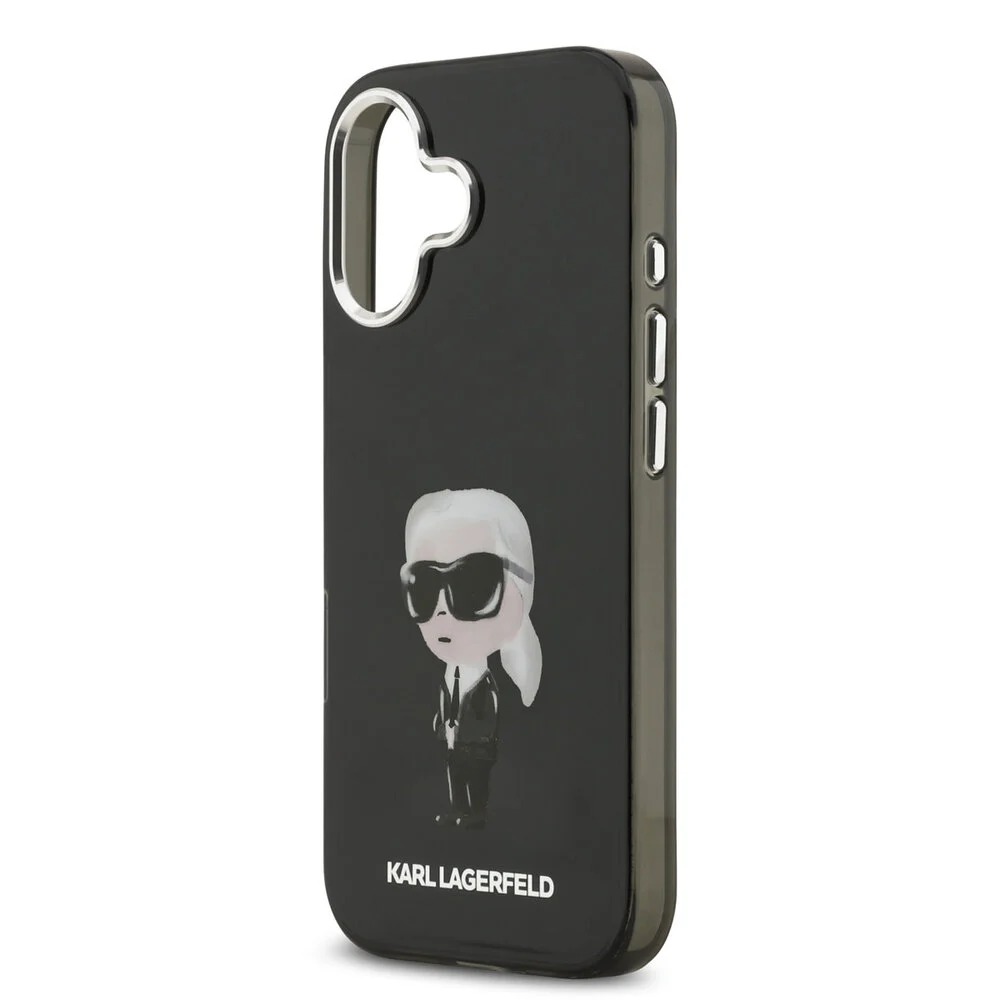 Karl Lagerfeld - Backcover - iPhone 17 - MagSafe -  IML Aquarelle - Zwart - Afbeelding 6