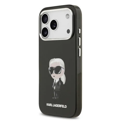Karl Lagerfeld-Backcover-iPhone 17 Pro-18 pro-MagSafe-IML Aquarelle-Zwart - Afbeelding 2