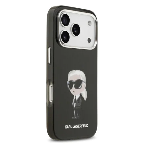 Karl Lagerfeld-Backcover-iPhone 17 Pro-18 pro-MagSafe-IML Aquarelle-Zwart - Afbeelding 4