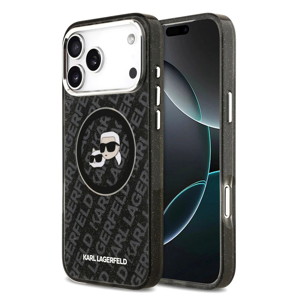 Karl Lagerfeld-Backcover-MagSafe-IML Karl Head Logo-iPhone 17 Pro-18 pro-Zwart - Afbeelding 1