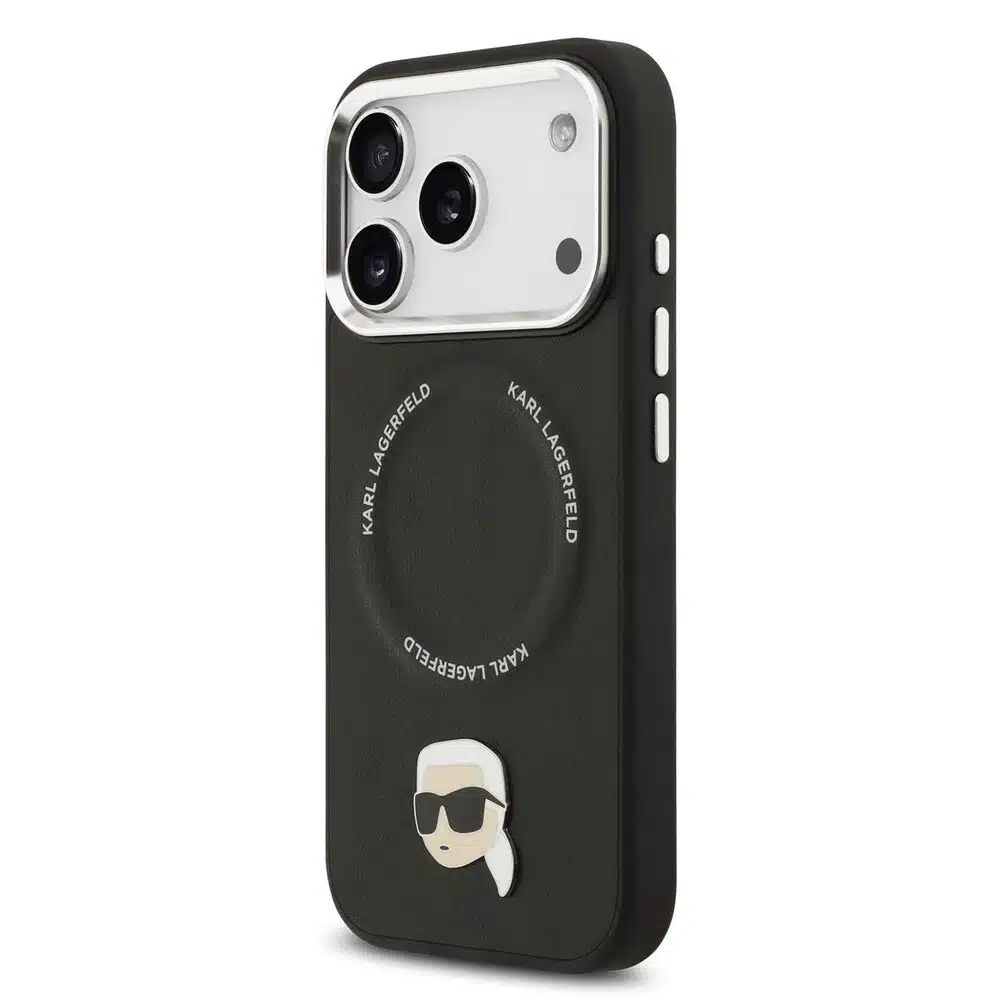 Karl Lagerfeld-iPhone 17 Pro Max-18 Pro Max Backcover-MagSafe-K&C Pins-Zwart - Afbeelding 2