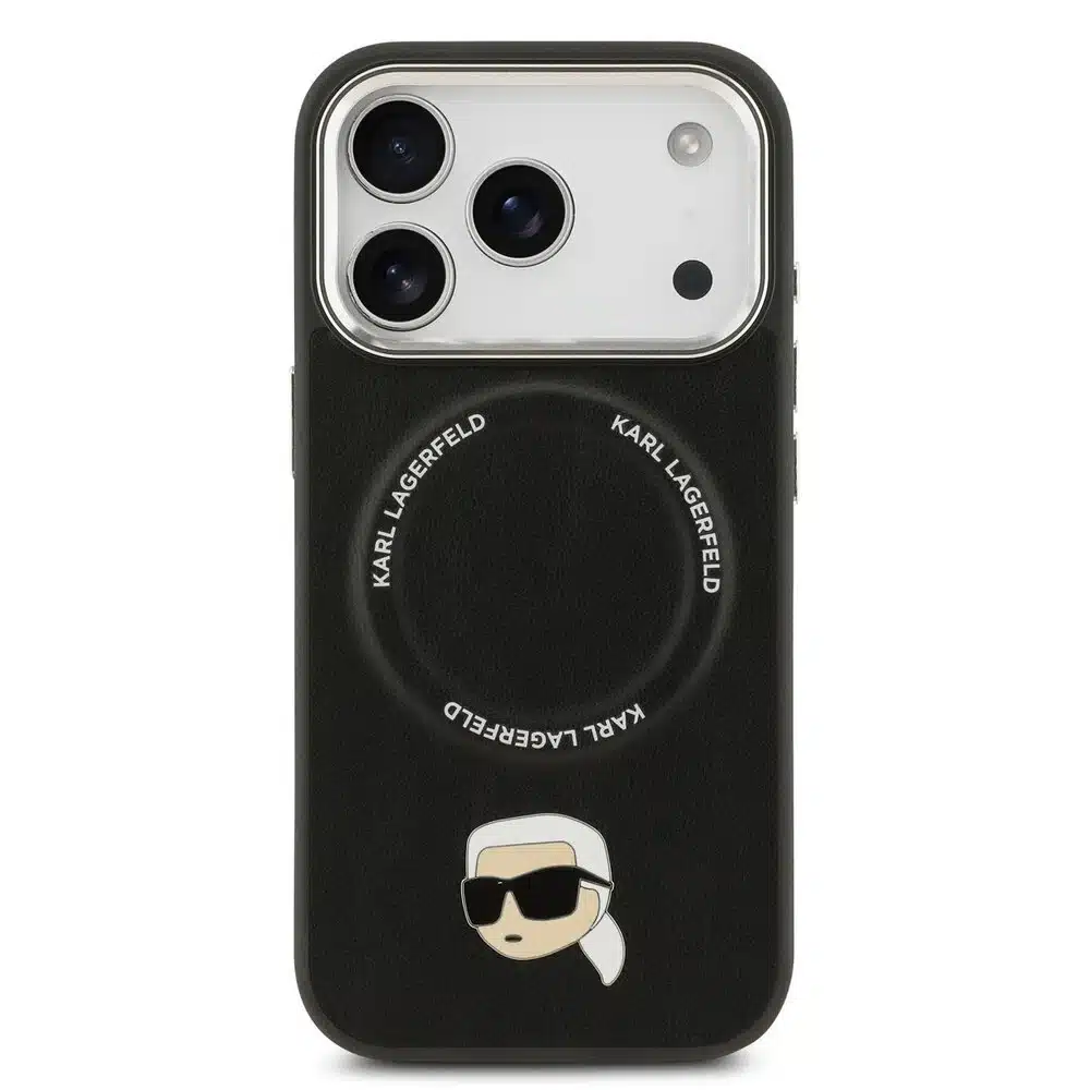 Karl Lagerfeld-iPhone 17 Pro Max-18 Pro Max Backcover-MagSafe-K&C Pins-Zwart - Afbeelding 3