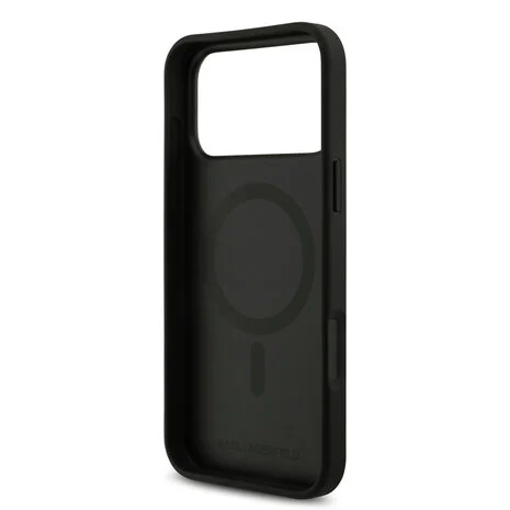 Karl Lagerfeld-Backcover-iPhone 17 Pro Max-18 Pro Max-MagSafe-Karl Head Pin-Zwart - Afbeelding 3