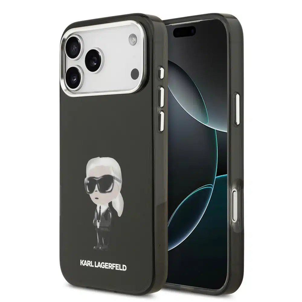 Karl lagerfeld-iPhone 17 Pro Max-18 Pro Max Backcover- MagSafe-IML Aquarelle-Zwart - Afbeelding 1