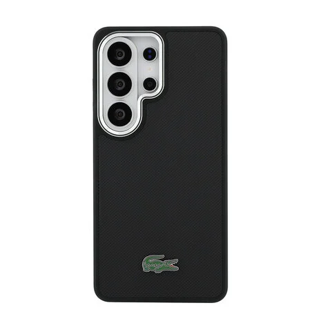Lacoste - Backcover - Geschitk voor Samsung S26 Ultra - MagSafe - Metal Edges - Iconic Petit Piqué Logo - Zwart - Afbeelding 2
