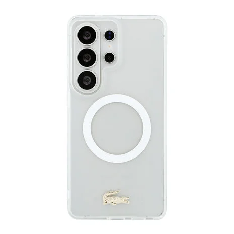 Lacoste - Backcover - Geschikt voor - S26 Ultra - MagSafe – Transparent Case met Frosted Finish – Gold Edge – Wit - Afbeelding 3