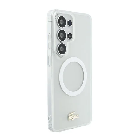 Lacoste - Backcover - Geschikt voor - S26 Ultra - MagSafe – Transparent Case met Frosted Finish – Gold Edge – Wit - Afbeelding 4