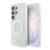 Lacoste - Backcover - Geschikt voor - S26 Ultra - MagSafe – Transparent Case met Frosted Finish – Gold Edge – Wit - Thumbnail Image 1