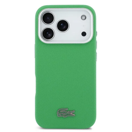 Lacoste-Backcover-iPhone 17 Pro-18 Pro-MagSafe-Metal Edges-Iconic-Logo-Estragon-Green - Afbeelding 3