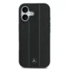 Mercedes-Benz Backcover – Genuine Leather - Magsafe - Laurel Leaves and Stripes - iPhone 17– MagSafe - Zwart - Thumbnail Image 3