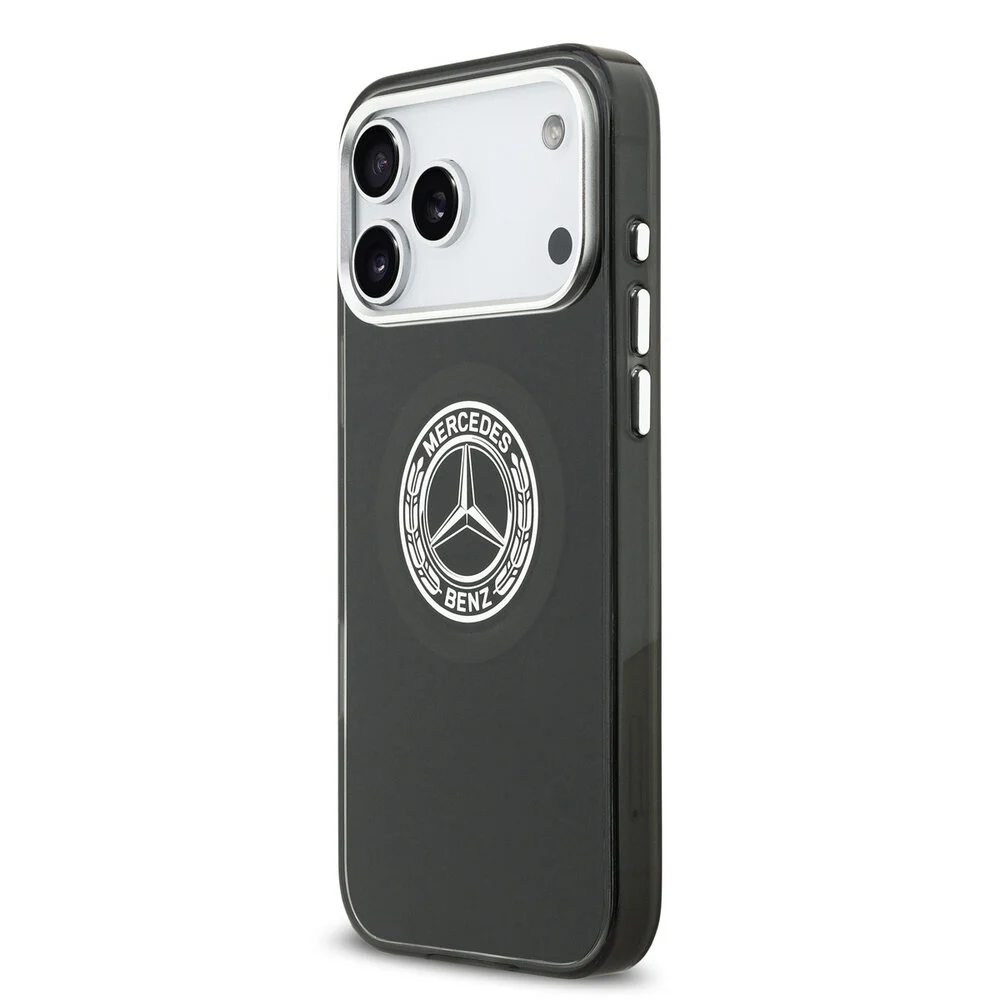 Mercedes Benz-Backcover-iPhone 17 Pro-18 Pro-Magsafe-Double Layer-Vintage Logo-Zwart - Afbeelding 2