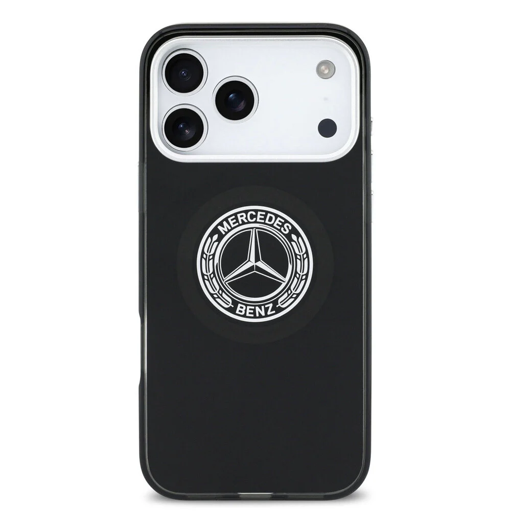 Mercedes Benz-Backcover-iPhone 17 Pro-18 Pro-Magsafe-Double Layer-Vintage Logo-Zwart - Afbeelding 3