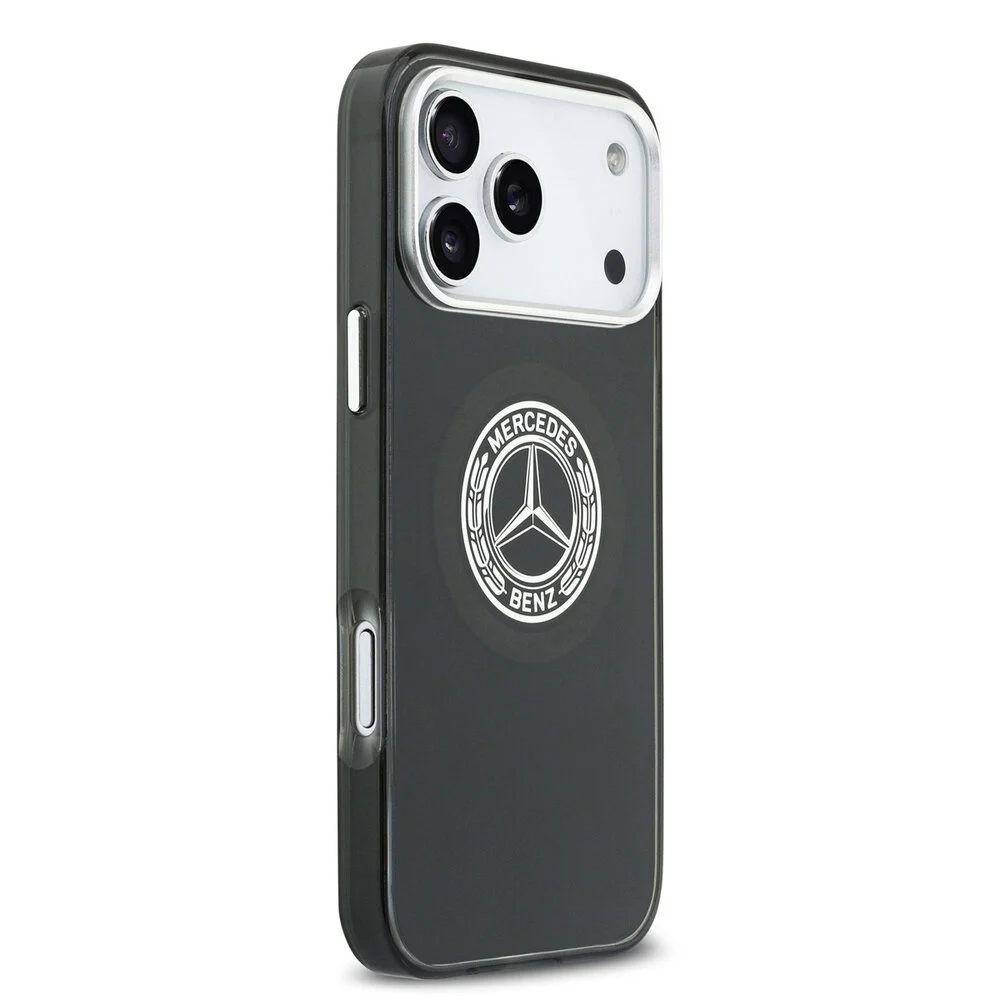 Mercedes Benz-Backcover-iPhone 17 Pro-18 Pro-Magsafe-Double Layer-Vintage Logo-Zwart - Afbeelding 4
