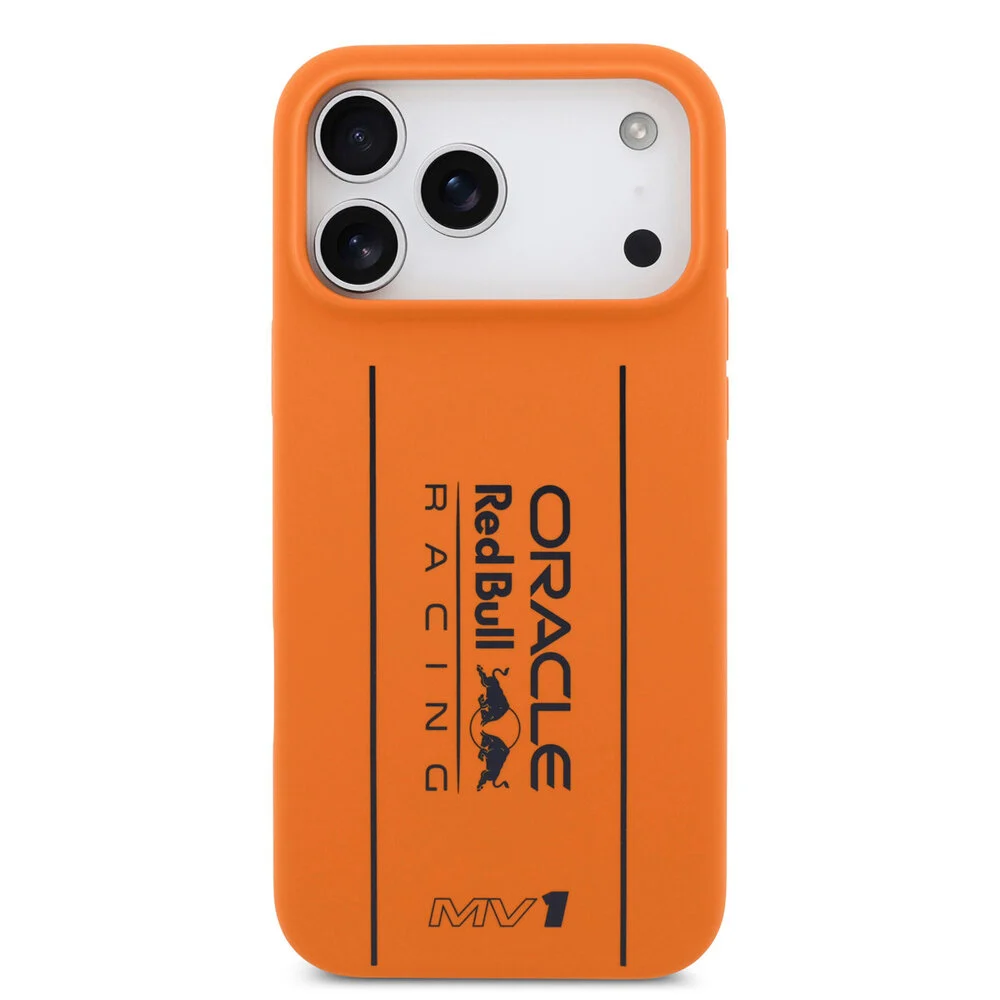 Red Bull Racing-Backcover-iPhone 17 Pro-18 Pro-MagSafe-Liquid Silicone-Big Vertical Logo-Oranje - Afbeelding 3